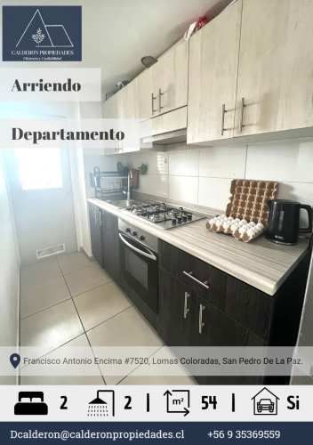 Hermoso departamento en arriendo Lomas Coloradas 2D+2B+1E