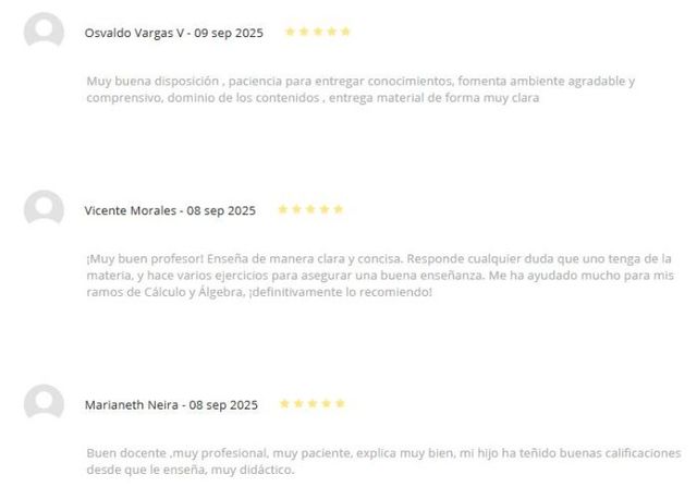 PROFESOR ONLINE MATEMÁTICAS (CLASES DE REFORZAMIENTO)