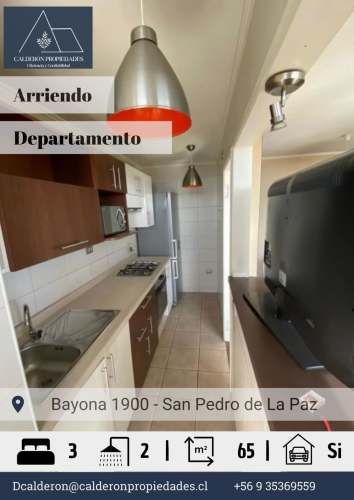 Arriendo Soleado departamento en Bayona, San Pedro de la Paz