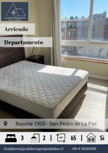 Arriendo Soleado departamento en Bayona, San Pedro de la Paz