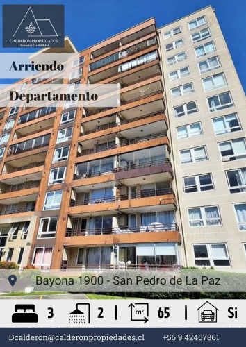Arriendo Soleado departamento en Bayona, San Pedro de la Paz