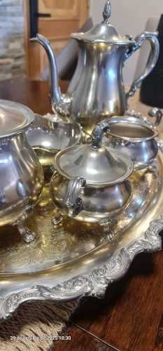 Juego de te BRISTOL silver plate by poole (plaque)