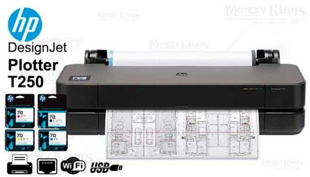 Plotter HP DesignJet T250 – Excelente Estado + Tintas Originales Nuevas