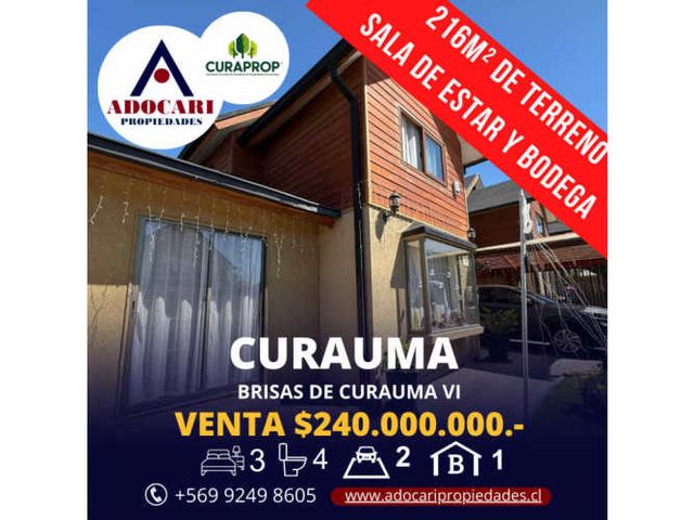 CURAUMA - CASA BRISAS DE CURAUMA VI - 3D 4B 2E