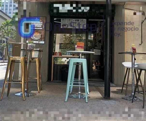 LOCAL COMERCIAL Moderna cafetería al paso en Santiago Centro