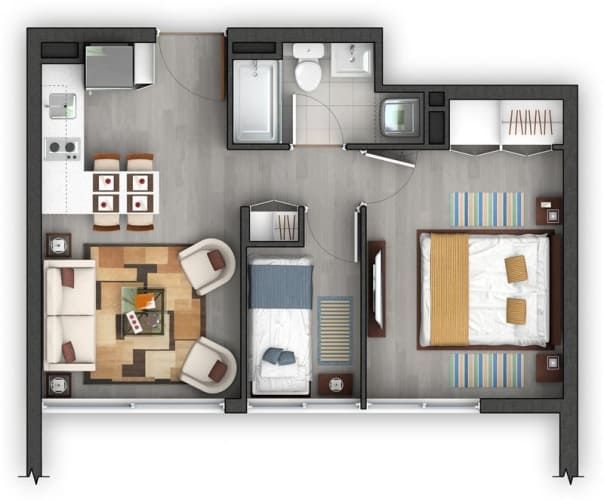 DEPARTAMENTO 2D 1B 37 mts. estac. y bodega vista sur despejada piso 18