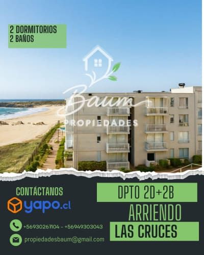 Arriendo de departamento en Las Cruces