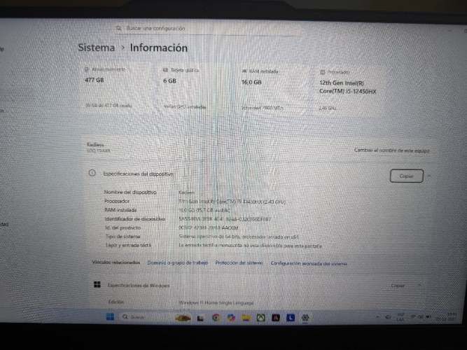 Notebook lenovo LOQ 15IAX9 (83GS000QCL/16GB RAM)