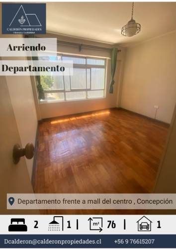 Se Arrienda Departamento Amplio e Iluminado con Excelente ubicación frente a Mall del Centro