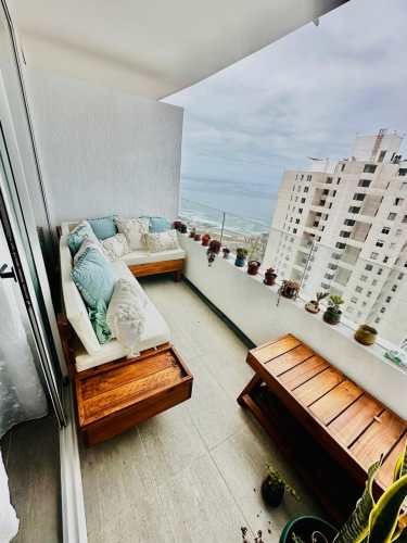 Costanera de Huayquique II, 3 Dorm 2 Baños 100m2, Piso 21 Vista al Mar