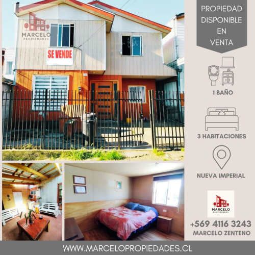 VENDO AMPLIA CASA DE 3D+1B, COMUNA DE NUEVA IMPERIAL