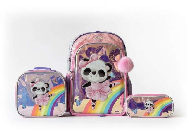 Set Mochila PANDA 3 piezas | Material alta calidad y confort – NUEVA