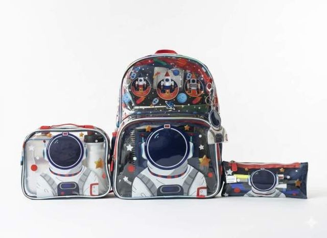 Set Mochila Astronauta Transparente 3 piezas | Material alta calidad y confort – NUEVA