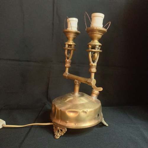 Lámpara de Mesa Exclusiva - Base Estufa Vintage LUX Made in Sweden