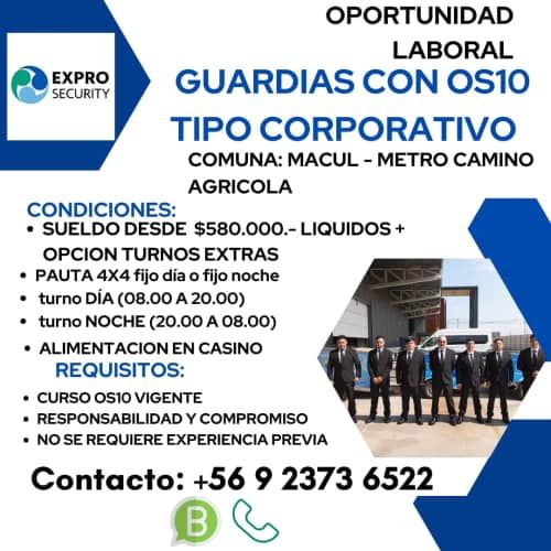 guardia corporativo metro camino agricola 4x4 dia o 4x4 noche