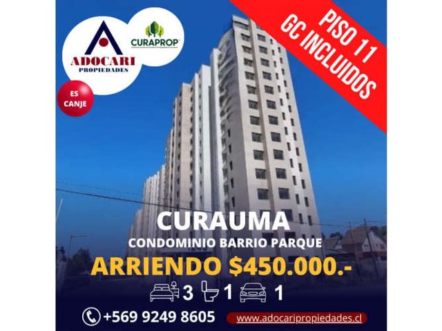 CURAUMA - CONDOMINIO PARQUE BARRIO CURAUMA - 3D 1B 1E