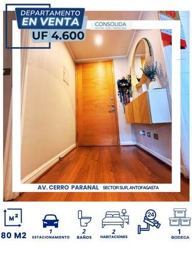DEPARTAMENTO EN VENTA, SECTOR SUR DE ANTOFAGASTA