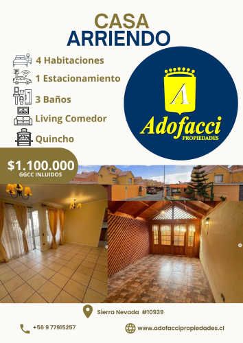 Casa Condominio Tesalia Arriendo