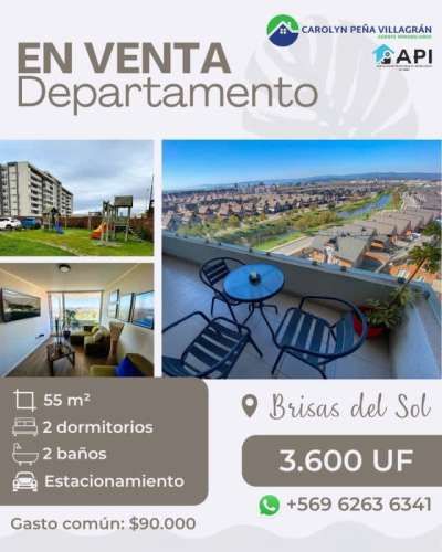 DEPARTAMENTO 2 DORMITORIOS MARIPOSA, BRISAS DEL SOL