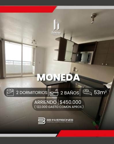 ARRIENDO DEPARTAMENTO 2HAB 2BA SANTIAGO