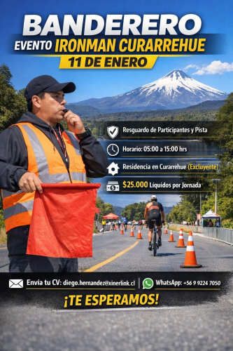 Banderillero Evento Deportivo Curarrehue