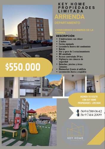 AMPLIO DEPARTEMENTO EN CUMBRES DE LA CHIMBA