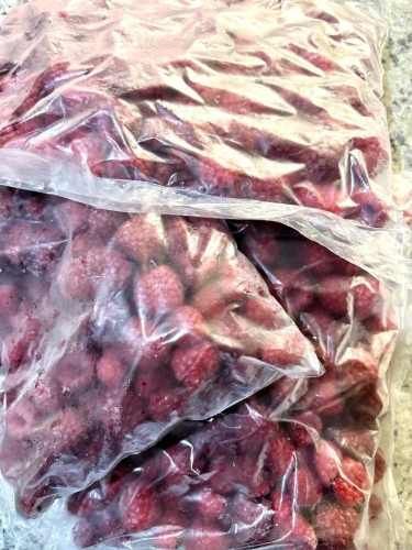 Frambuesa congelada en bolsa