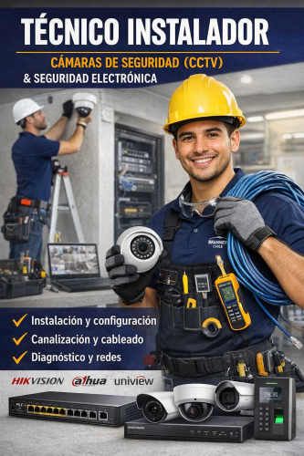 Técnico Instalador de Cámaras de Seguridad (CCTV) y Seguridad Electrónica